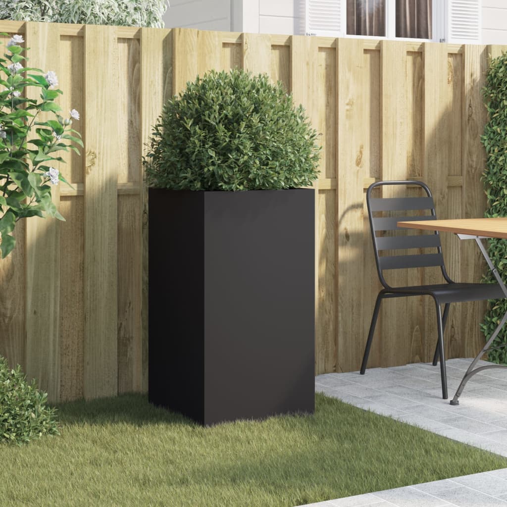 vidaXL Jardinière noir 42x38x75 cm acier