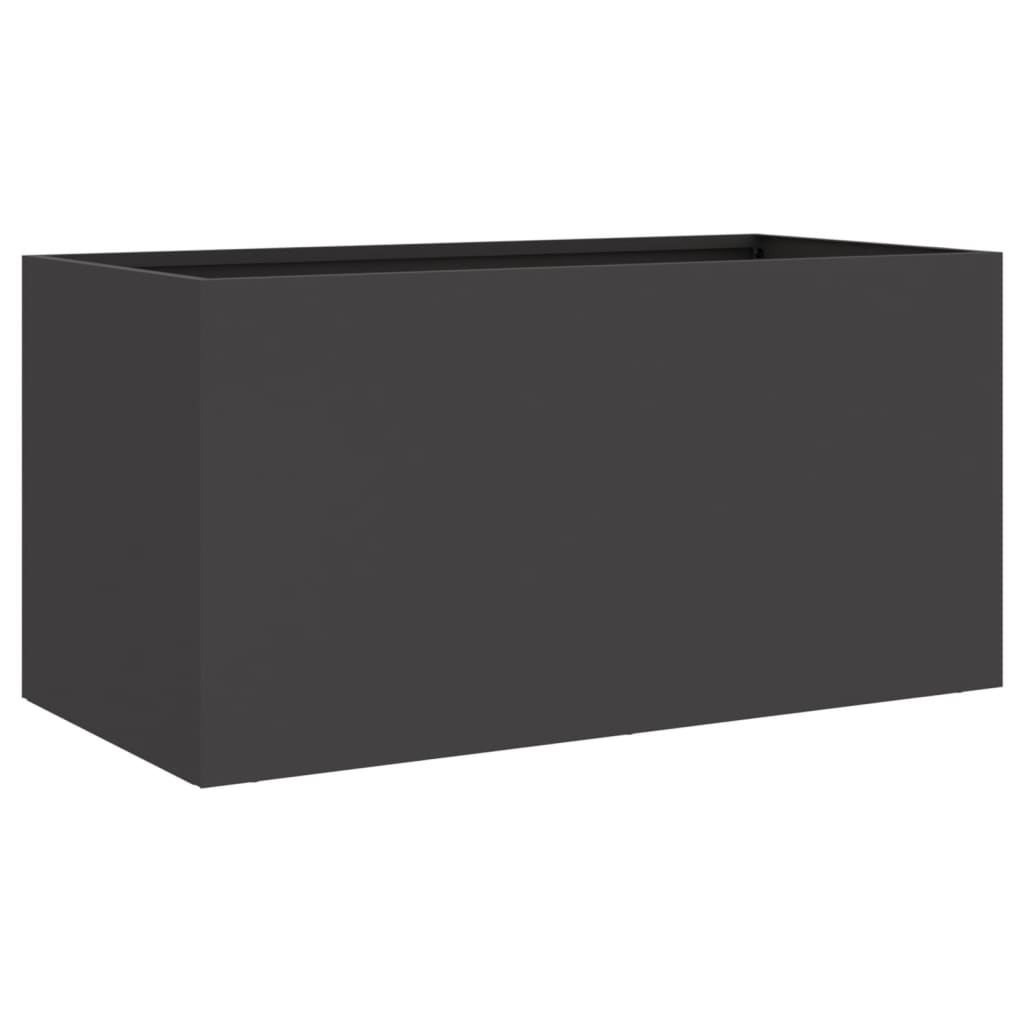vidaXL Jardinière noir 62x30x29 cm acier