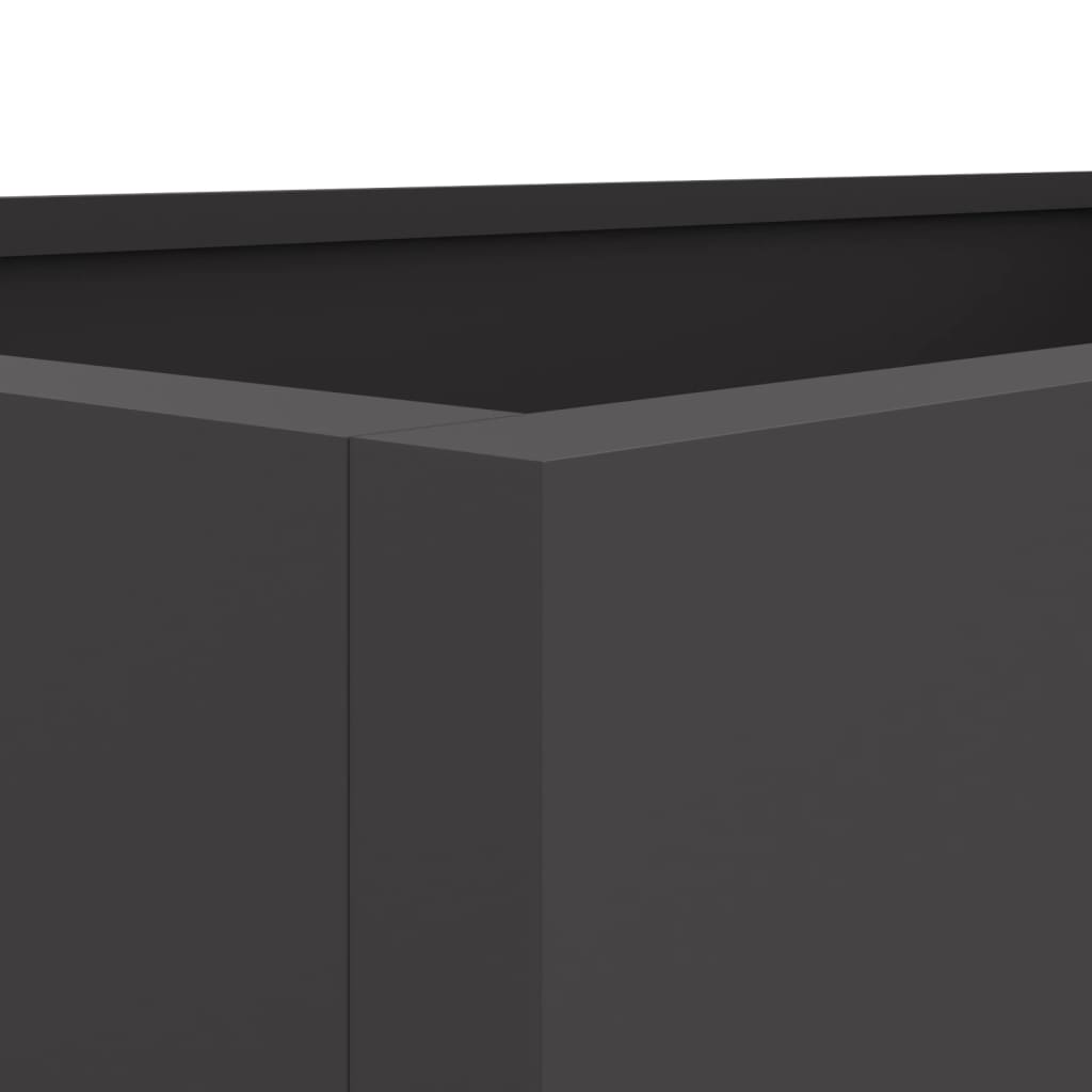 vidaXL Jardinière noir 62x30x29 cm acier