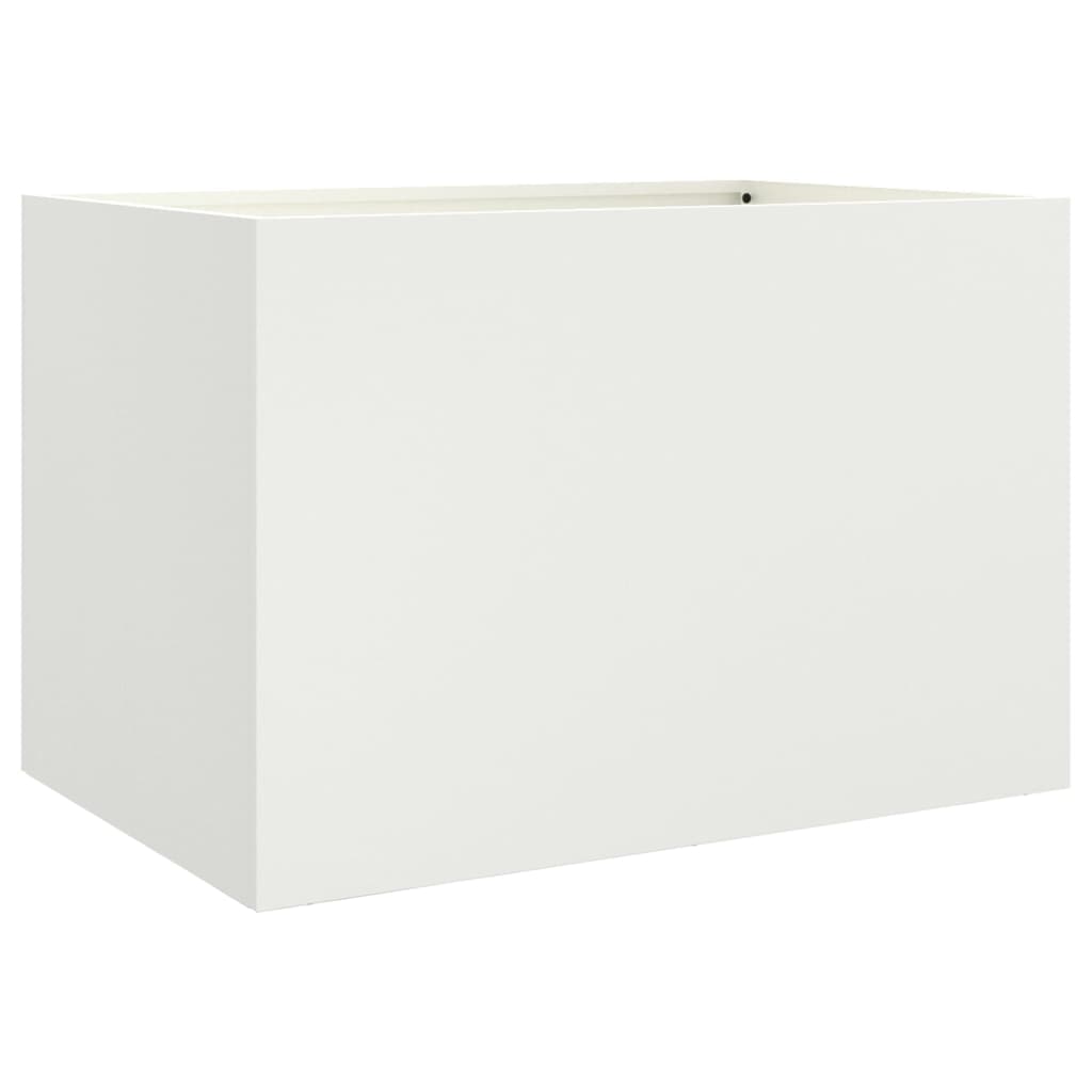 vidaXL Jardinière blanc 62x40x39 cm acier