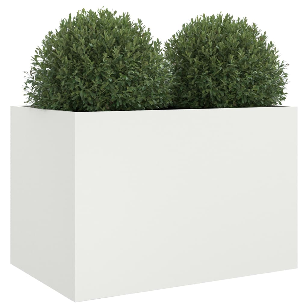 vidaXL Jardinière blanc 62x40x39 cm acier