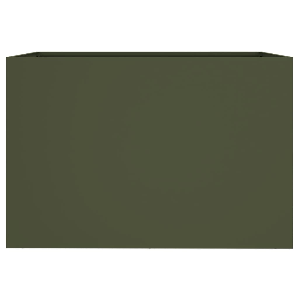vidaXL Jardinière vert olive 62x47x46 cm acier