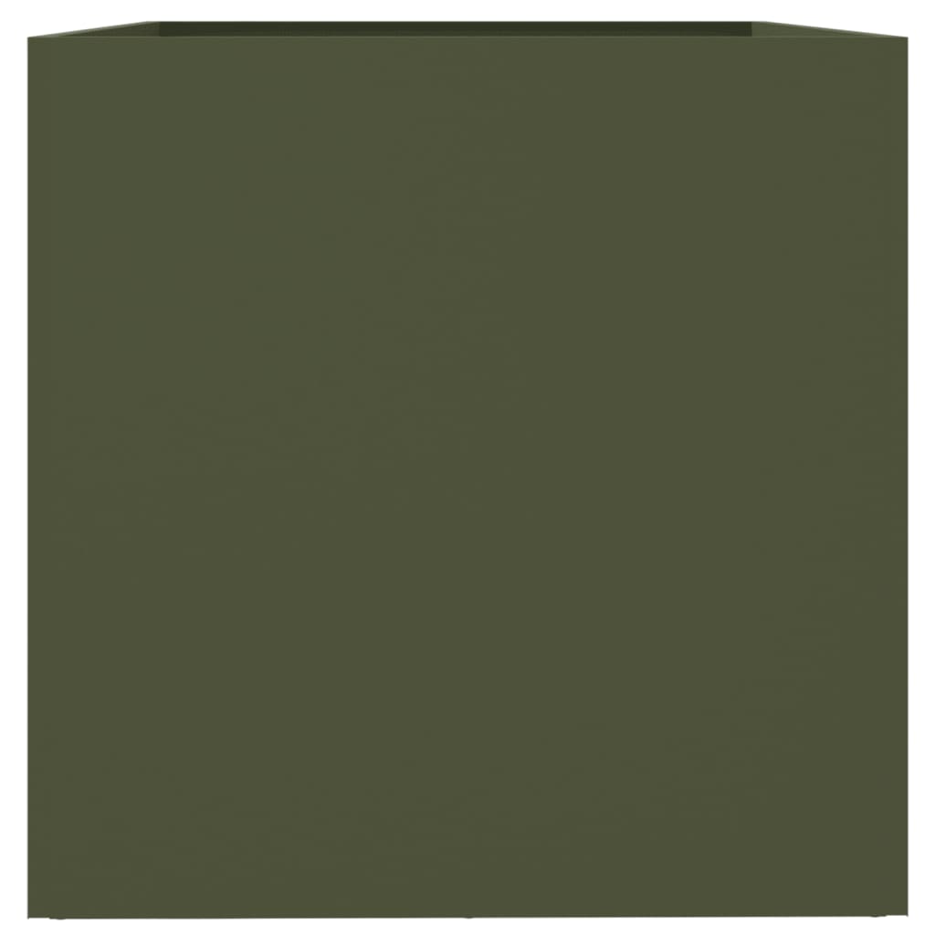 vidaXL Jardinière vert olive 62x47x46 cm acier