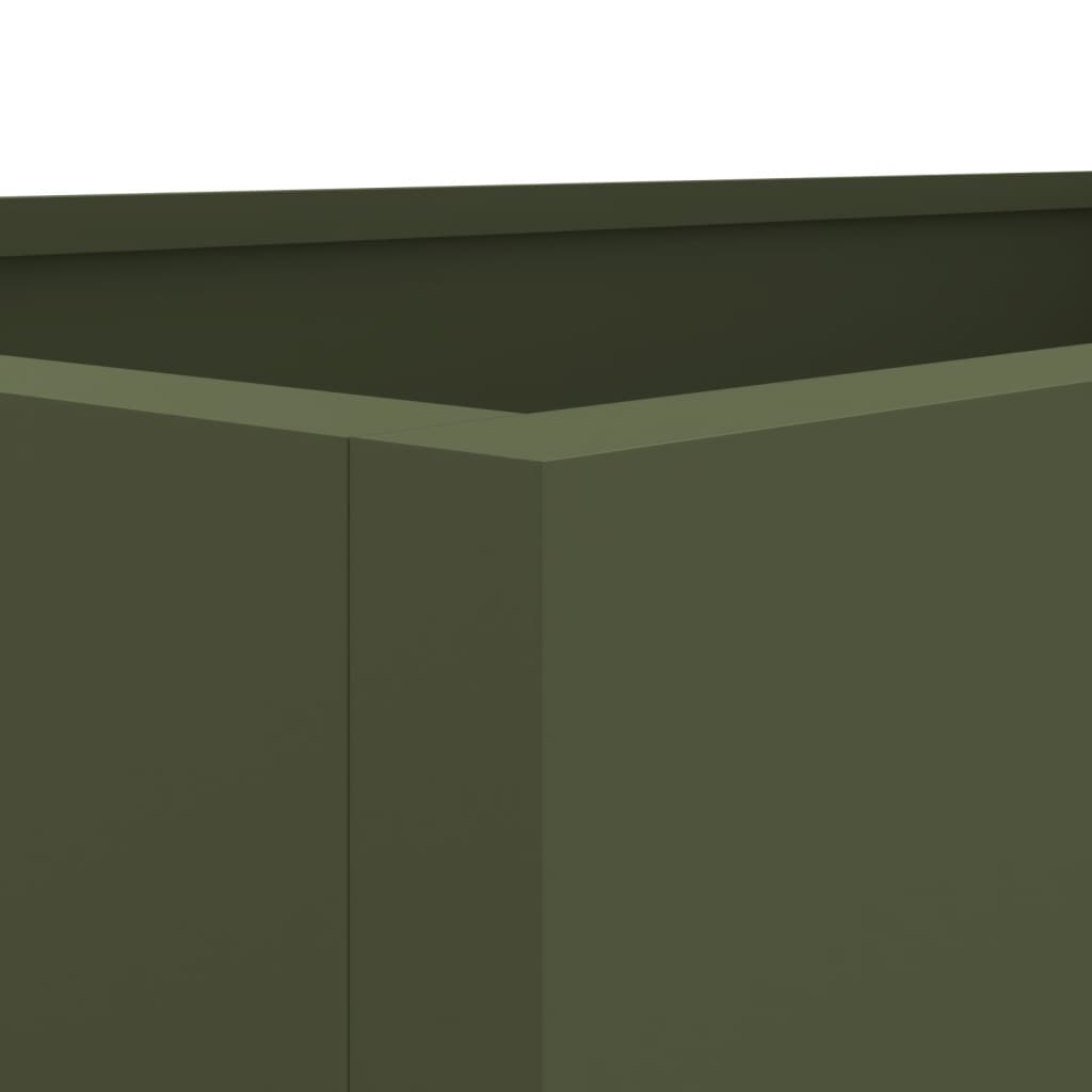 vidaXL Jardinière vert olive 62x47x46 cm acier