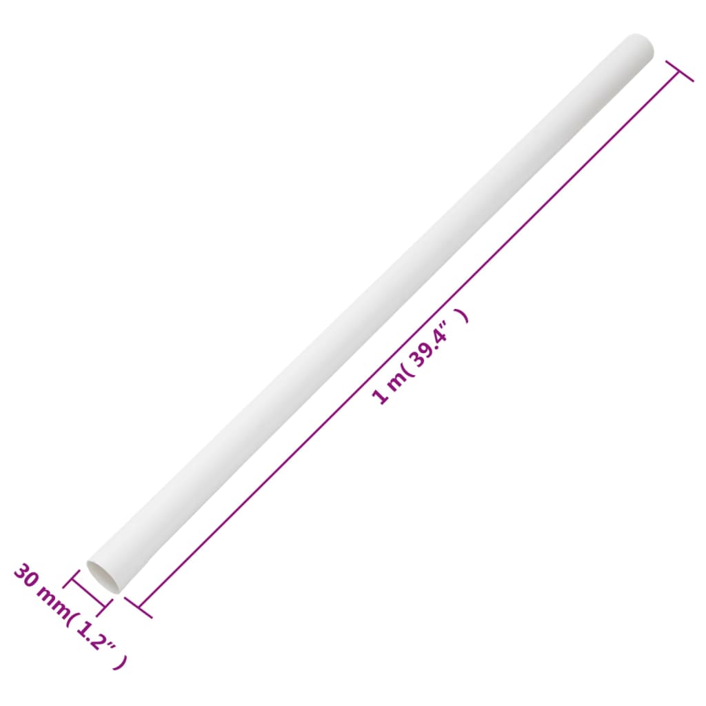 vidaXL Goulottes de câble avec pinces Ø30 mm 10 m PVC