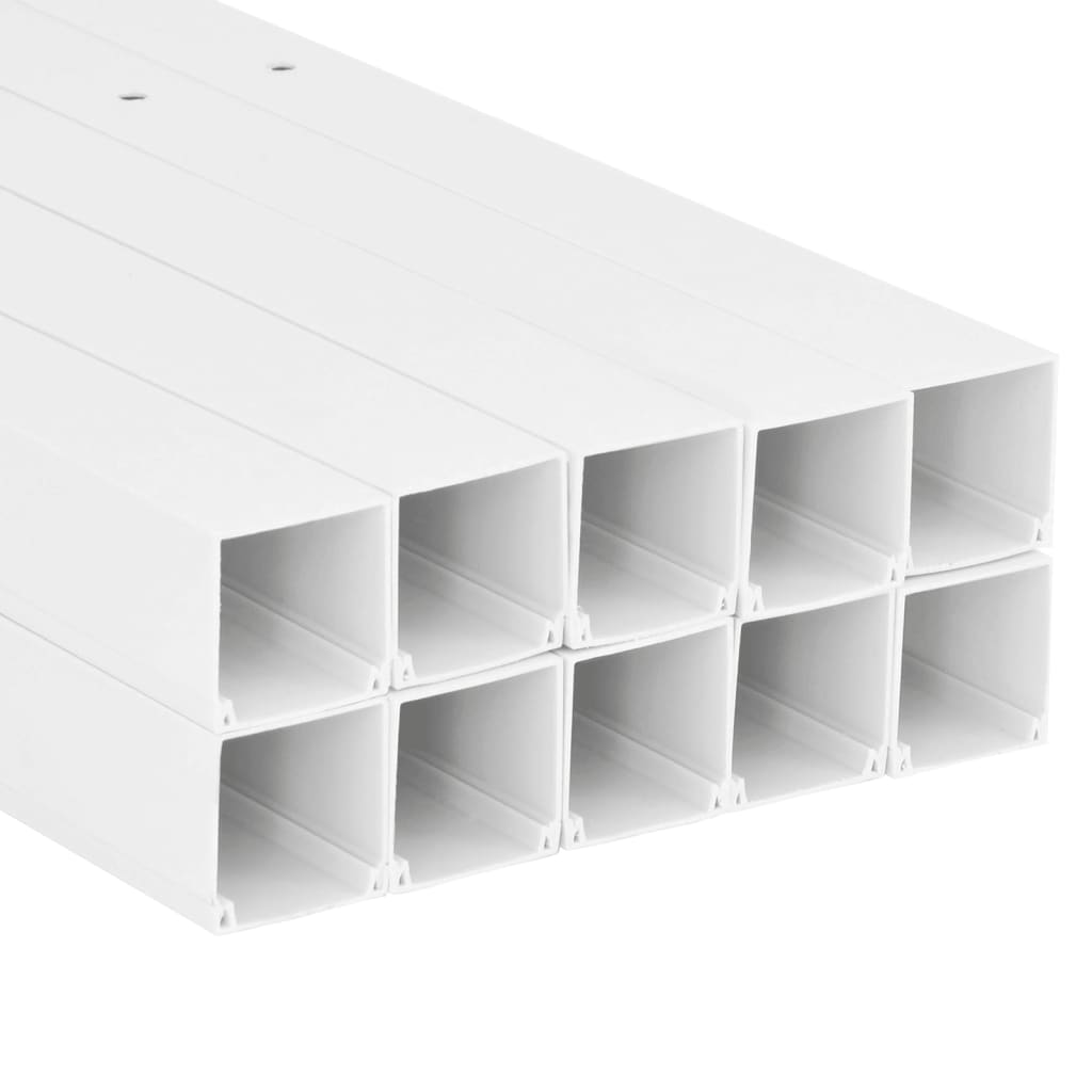 vidaXL Goulotte de câble 100x60 mm 10 m PVC