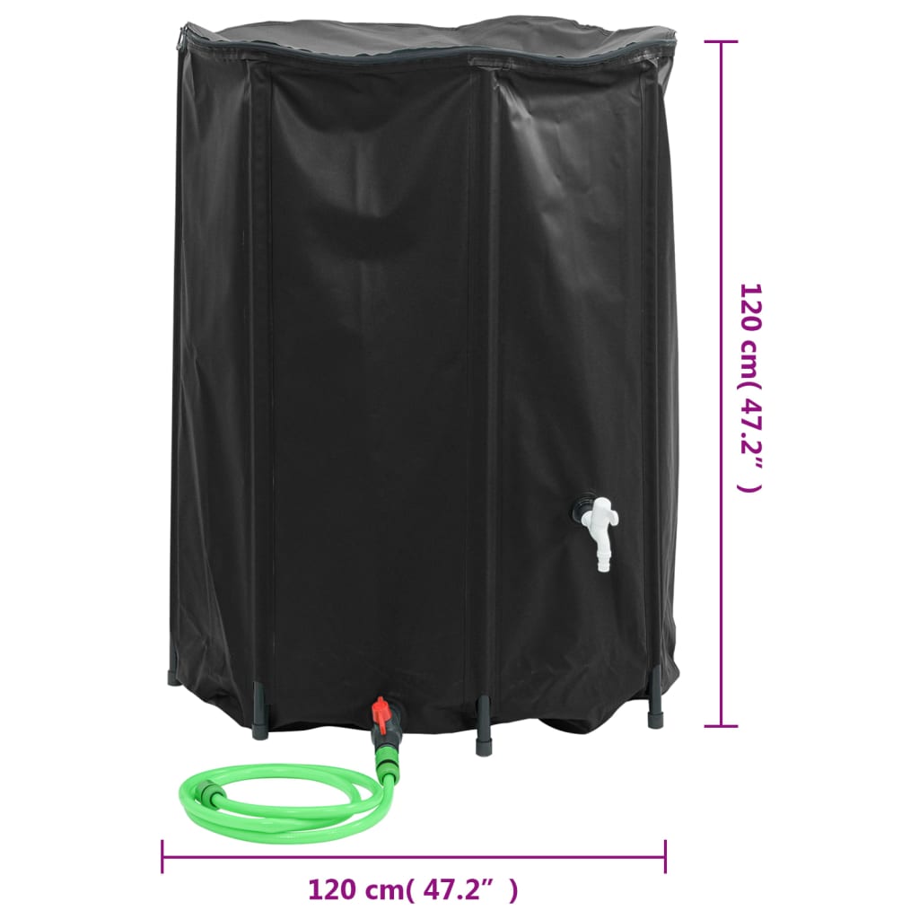 vidaXL Réservoir d'eau avec robinet pliable 1350 L PVC