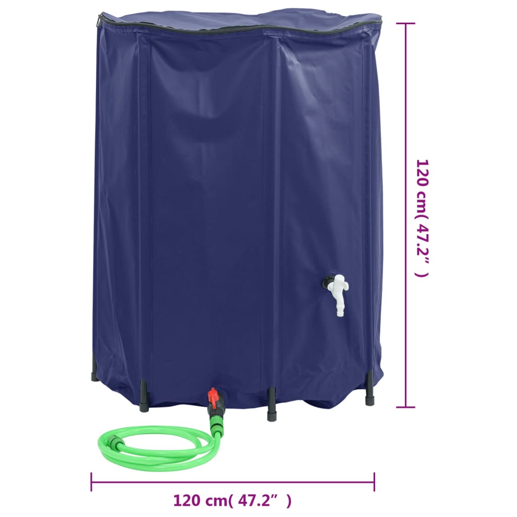 vidaXL Réservoir d'eau avec robinet pliable 1350 L PVC