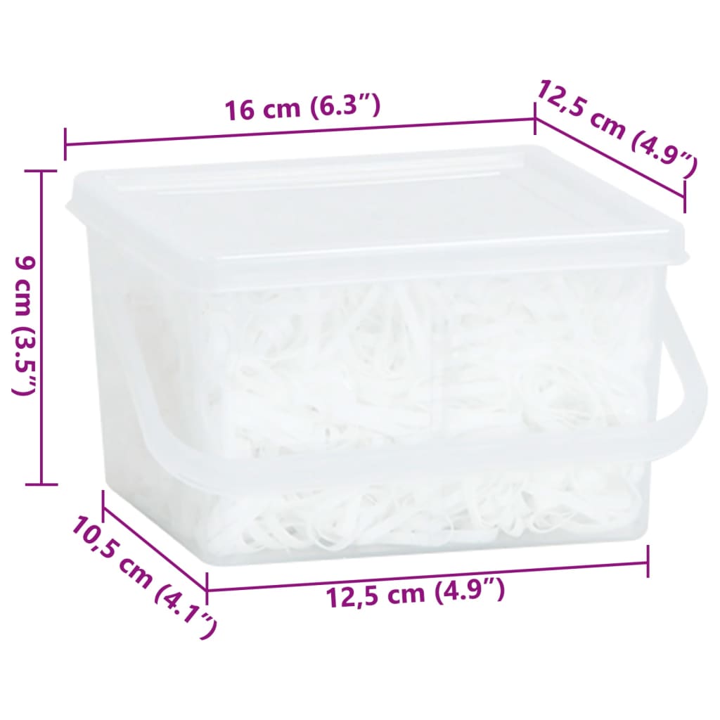 vidaXL Bandes tressées pour chevaux 2500 pcs silicone blanc