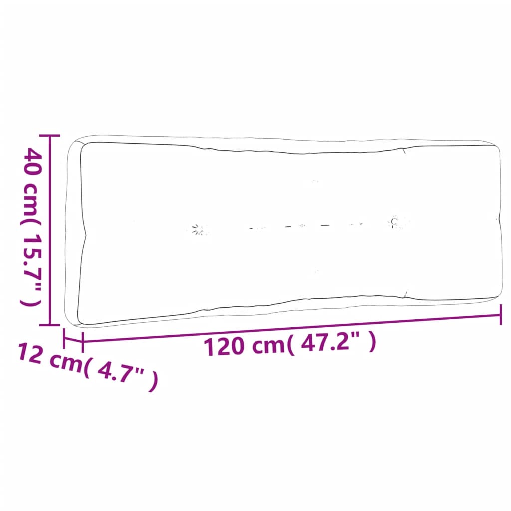 vidaXL Coussins de palette lot de 2 bleu marine tissu