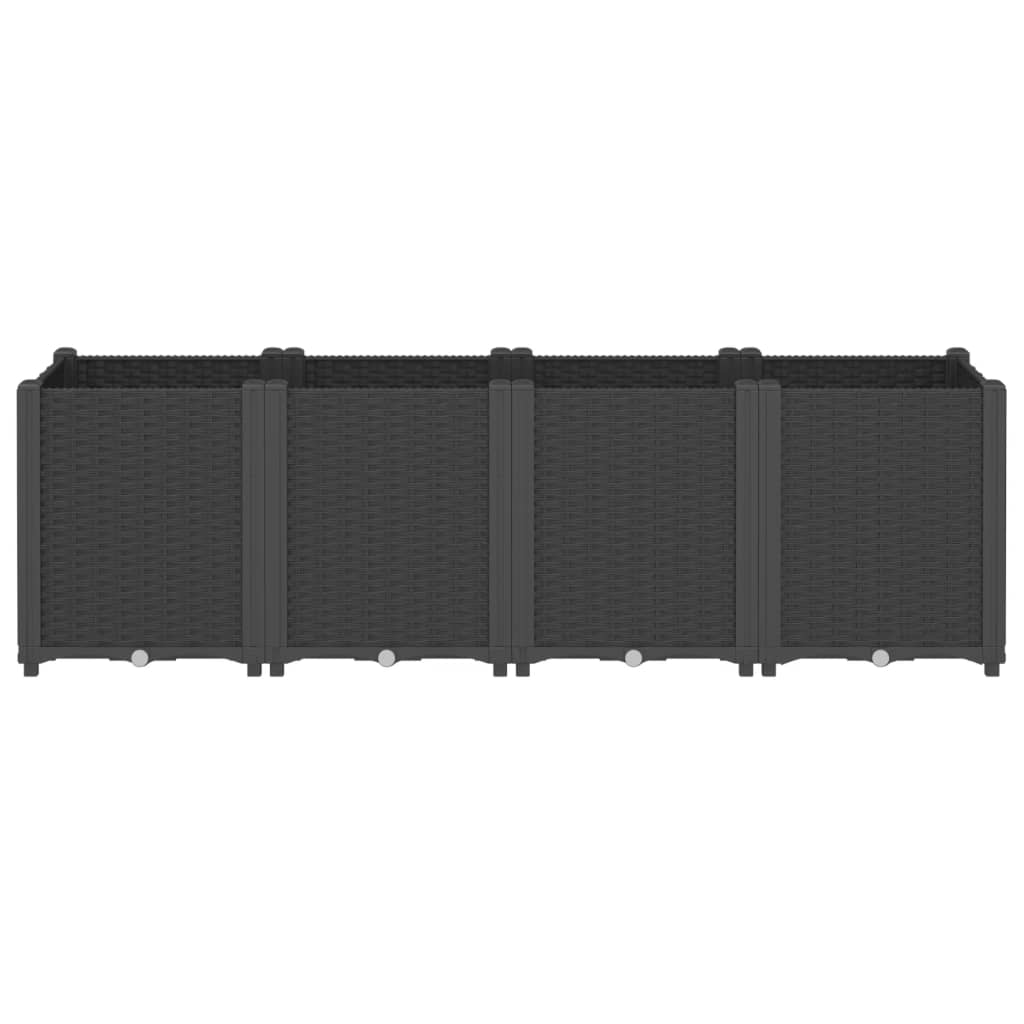 vidaXL Jardinière noir 160x40x53 cm polypropylène