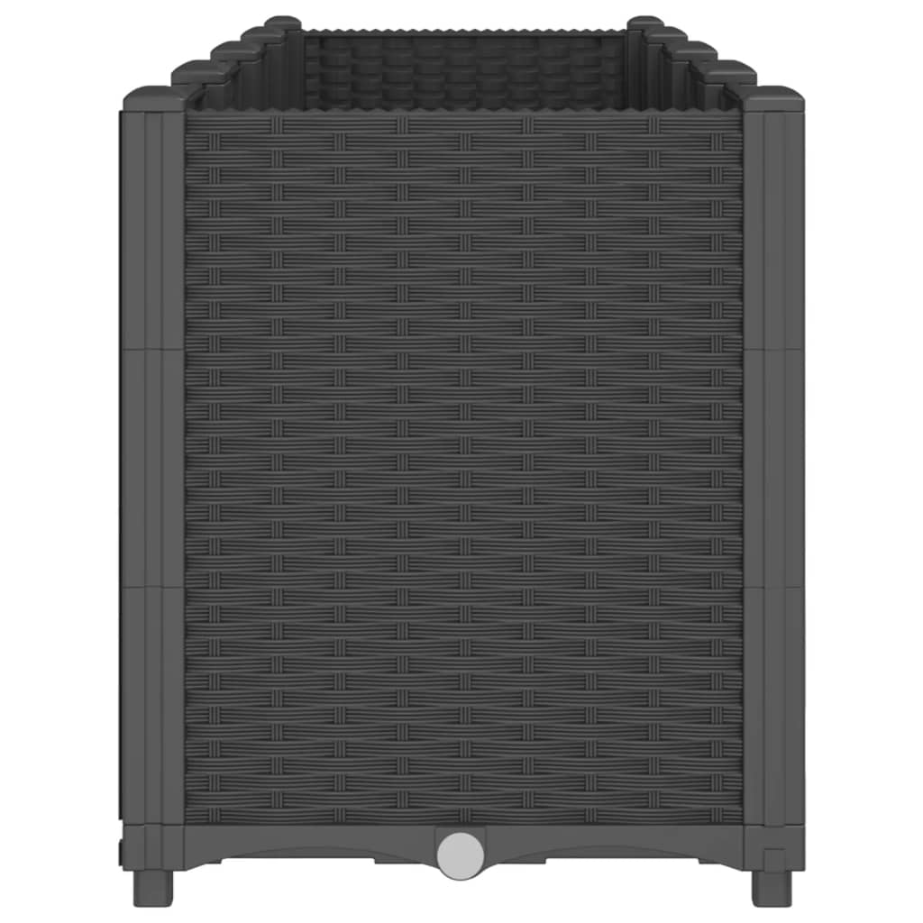 vidaXL Jardinière noir 160x40x53 cm polypropylène