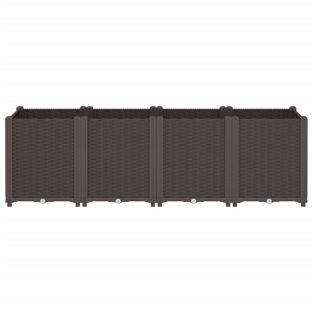 vidaXL Jardinière marron 160x40x53 cm polypropylène