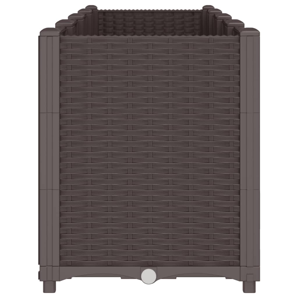 vidaXL Jardinière marron 160x40x53 cm polypropylène