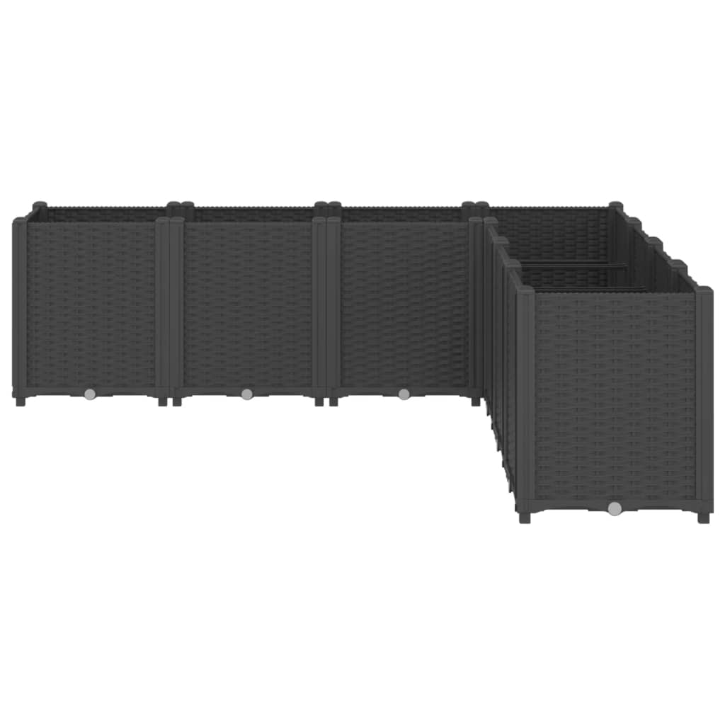 vidaXL Jardinière noir 160x160x53 cm polypropylène