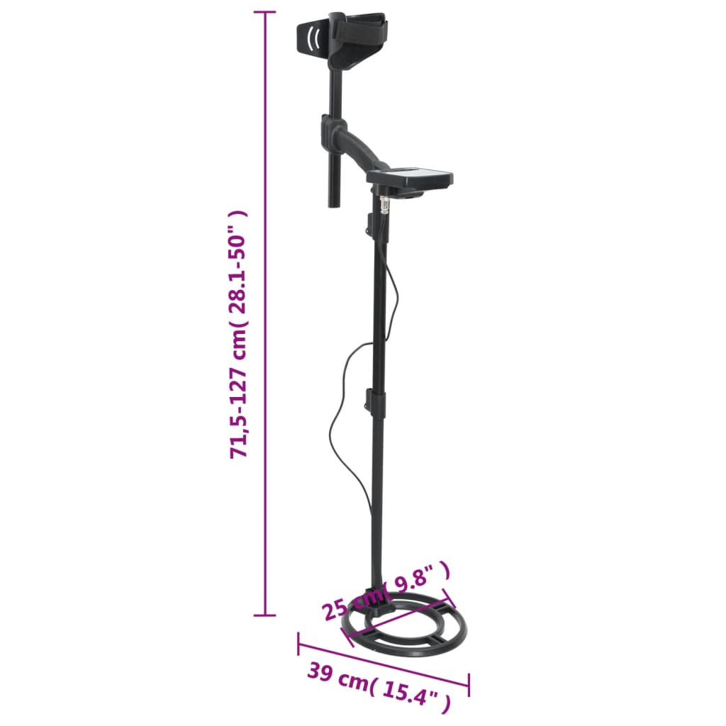vidaXL Détecteur métaux réglage automatique profondeur recherche 18 cm