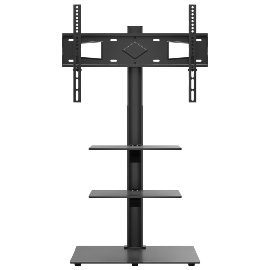 vidaXL Meuble TV d'angle 3 niveaux pour 32-65 pouces noir