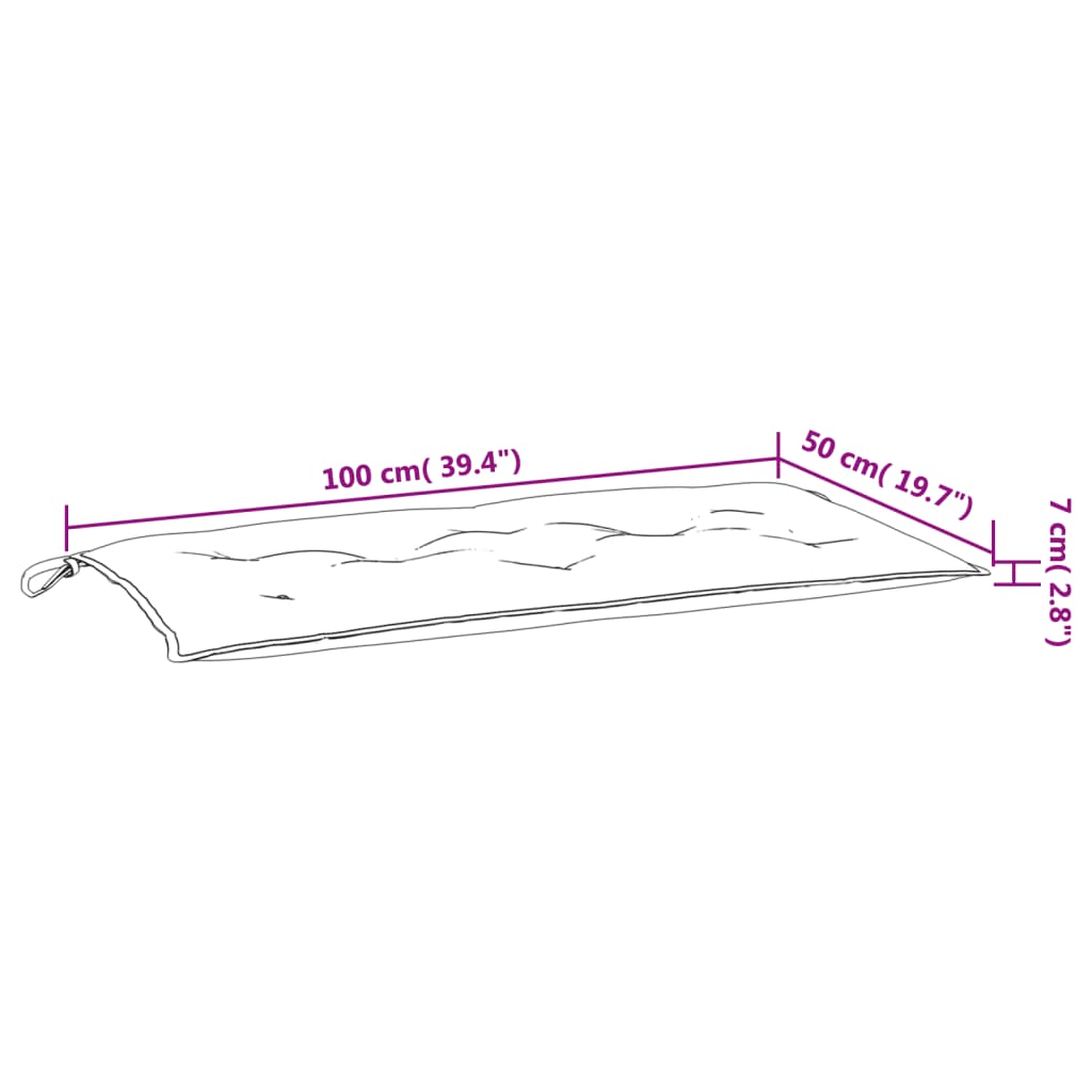 vidaXL Coussins de banc de jardin lot de 2 beige mélangé tissu