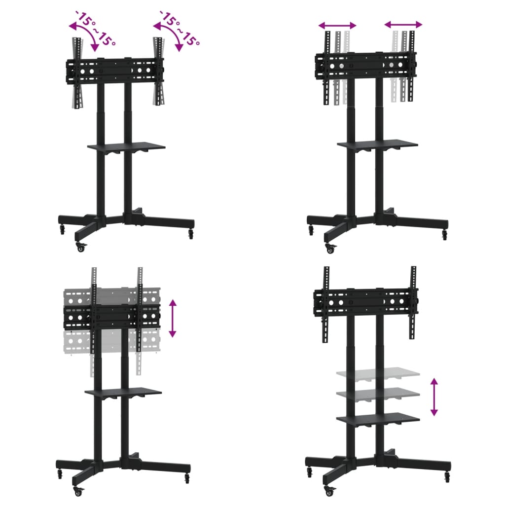 vidaXL Meuble TV sur roulettes pour écran 32-70 pouces max VESA