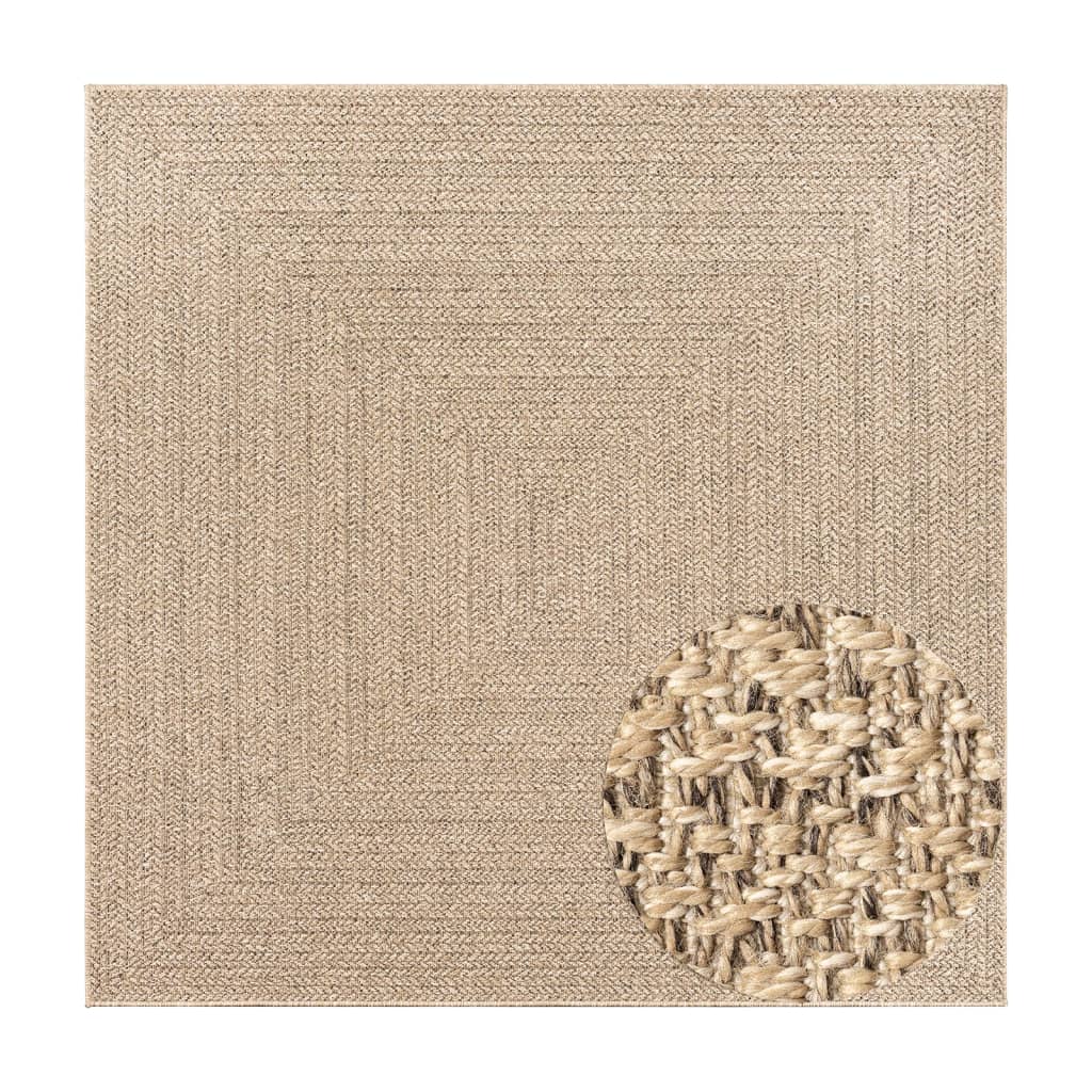 vidaXL Tapis ZIZUR 240x240 cm aspect de jute intérieur et extérieur