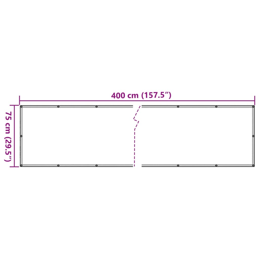 vidaXL Écran d'intimité de jardin crème 400x75 cm PVC