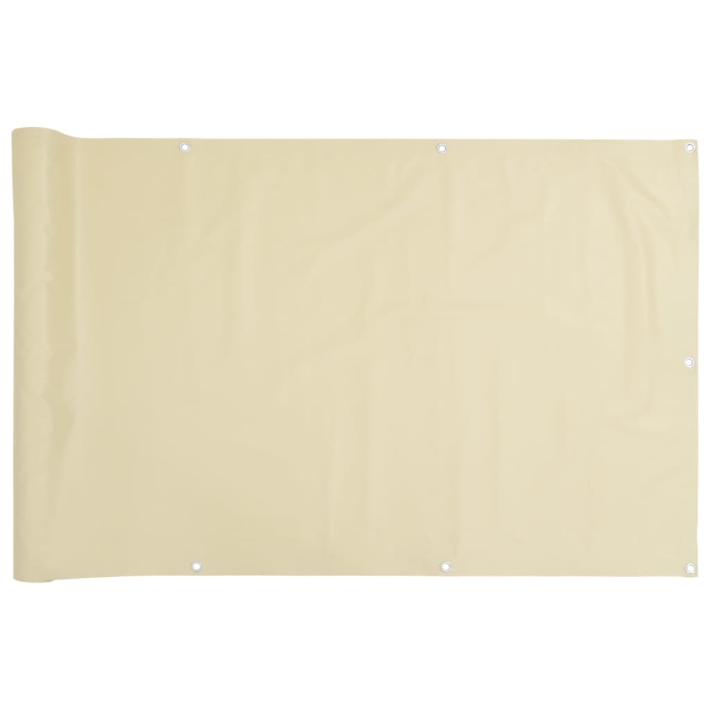 vidaXL Écran d'intimité de jardin crème 600x75 cm PVC