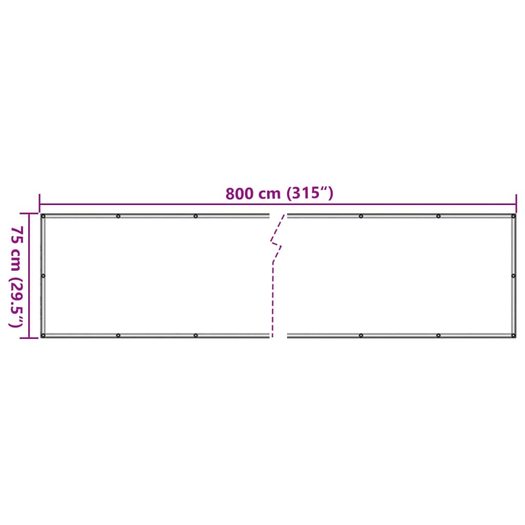 vidaXL Écran d'intimité de jardin crème 800x75 cm PVC