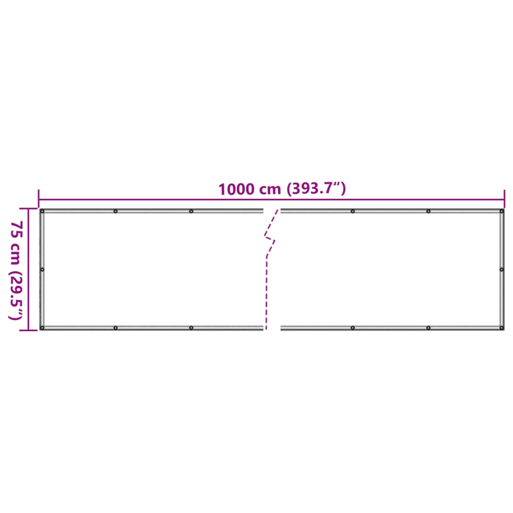 vidaXL Écran d'intimité de jardin crème 1000x75 cm PVC