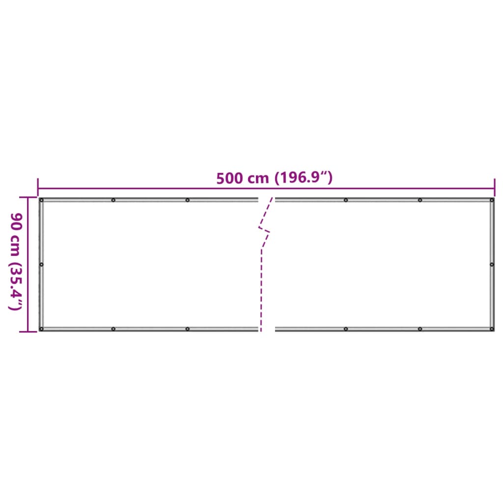 vidaXL Écran d'intimité de jardin gris 500x90 cm PVC