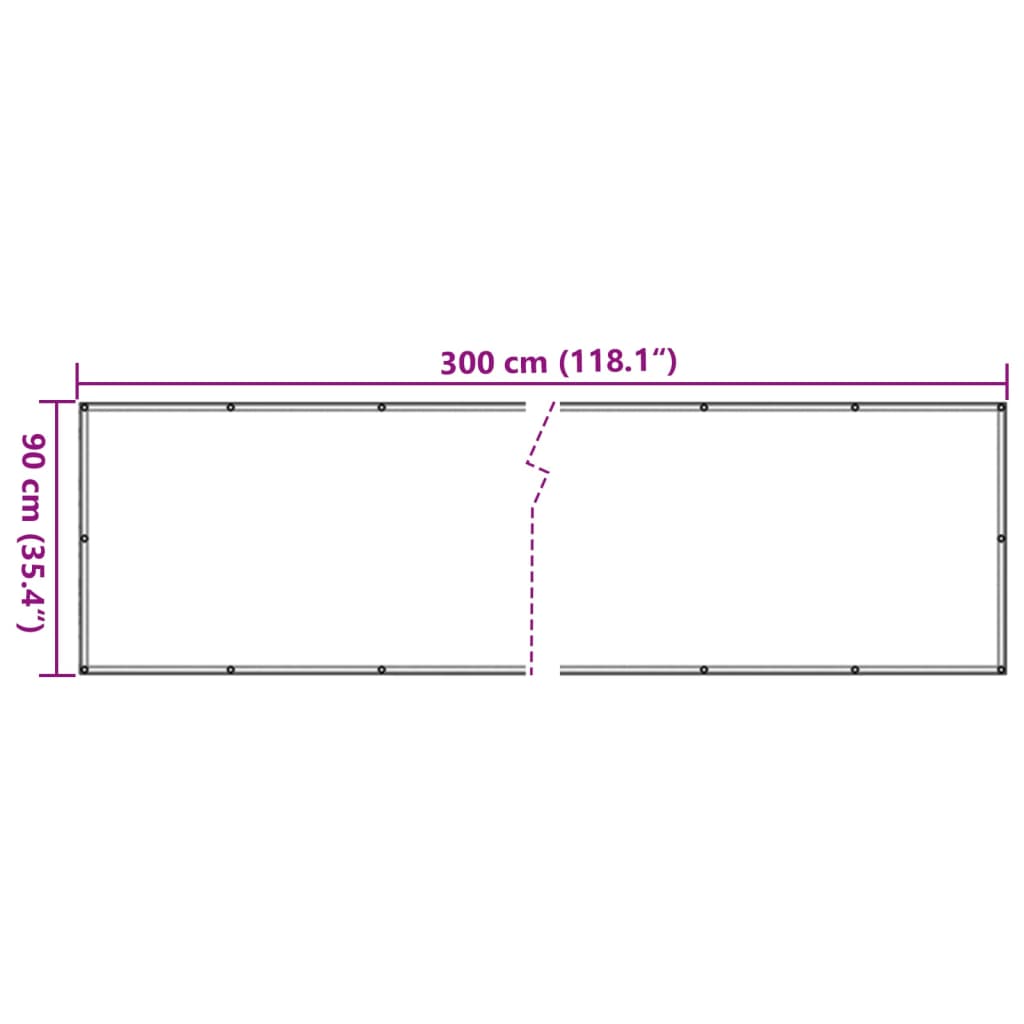 vidaXL Écran d'intimité de jardin crème 300x90 cm PVC
