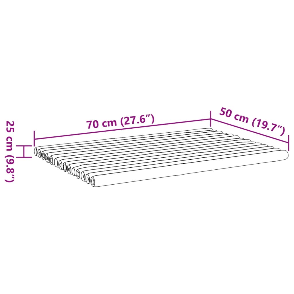 vidaXL Tapis de bain 2 pcs 70x50 cm bambou
