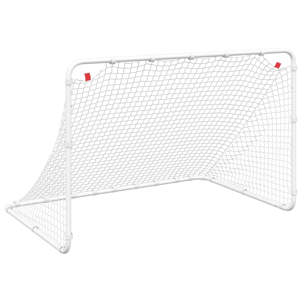 vidaXL But de football blanc 122x81x81 cm acier