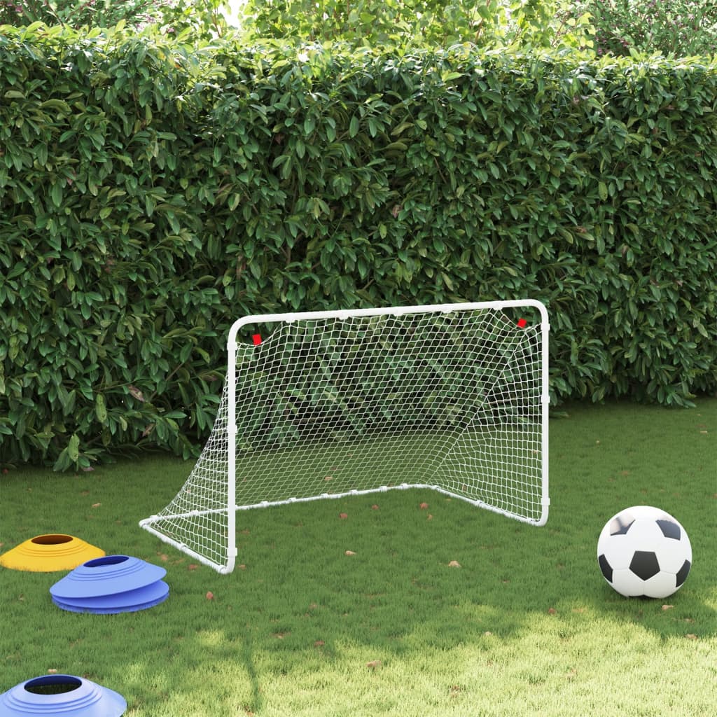 vidaXL But de football blanc 122x81x81 cm acier