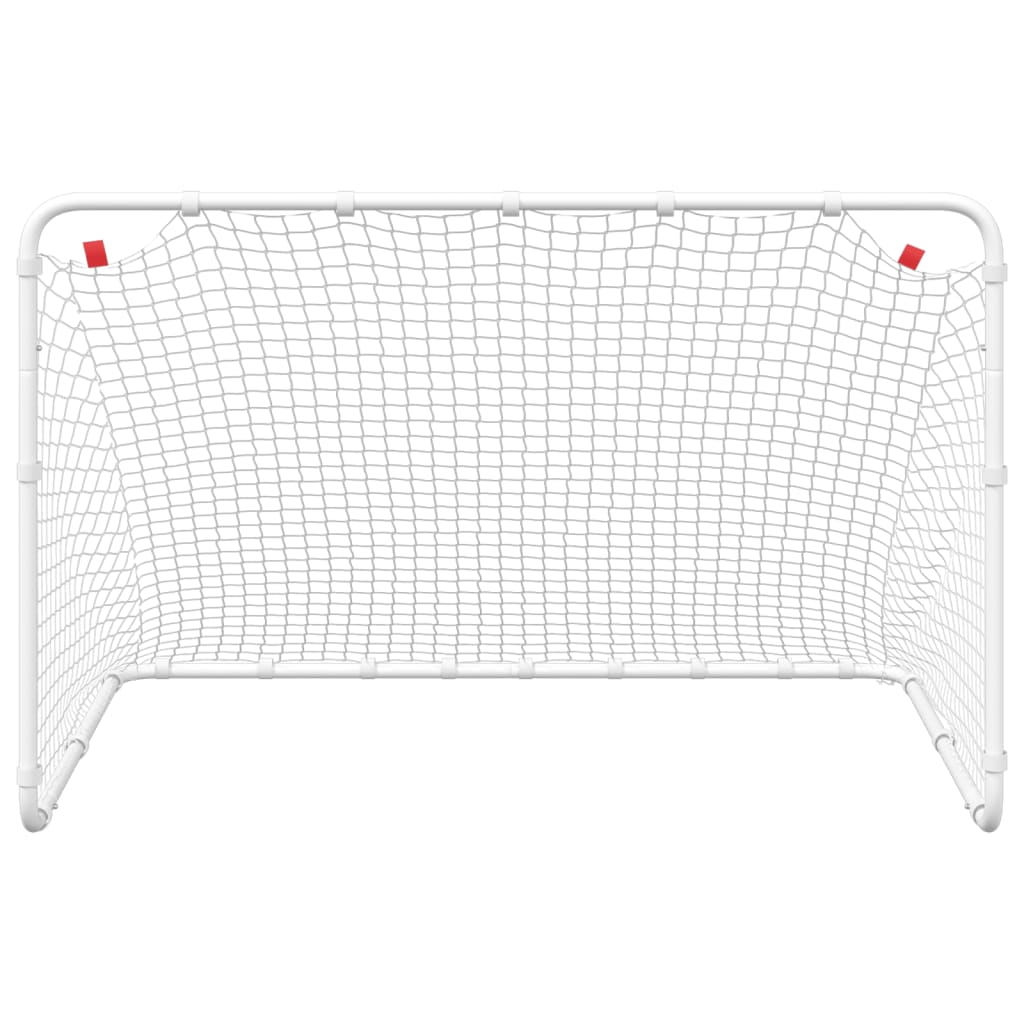 vidaXL But de football blanc 122x81x81 cm acier