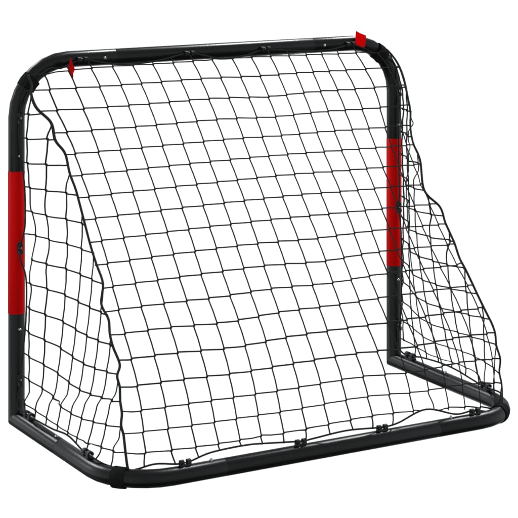vidaXL But de football avec filet rouge et noir 90x48x71 cm acier