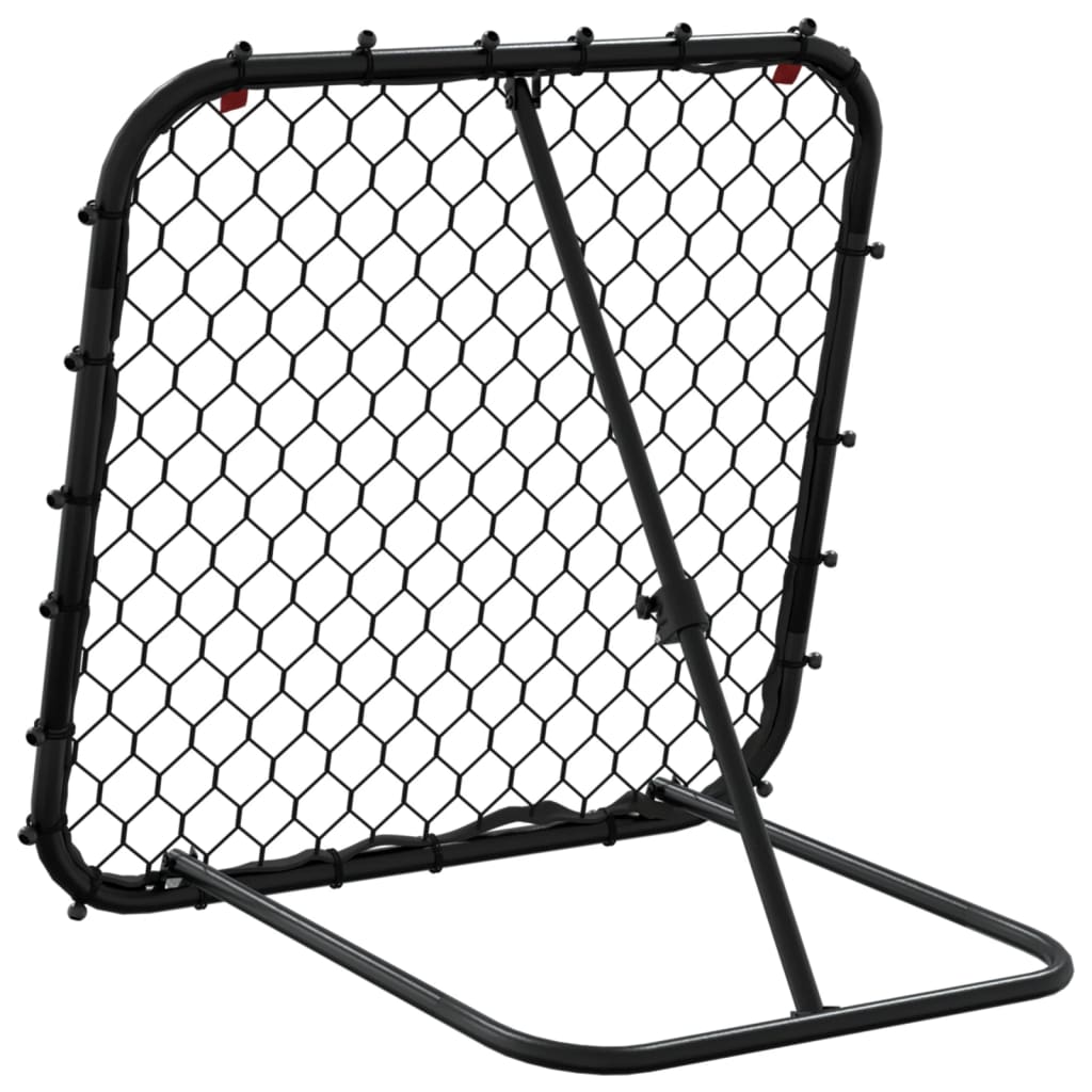 vidaXL Filet de rebond de football réglable noir 84x73x60-80 cm acier