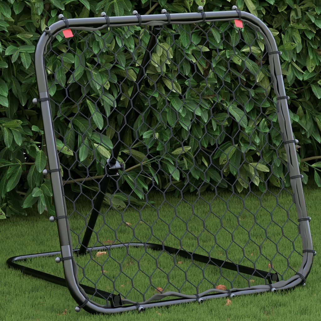 vidaXL Filet de rebond de football réglable noir 84x73x60-80 cm acier