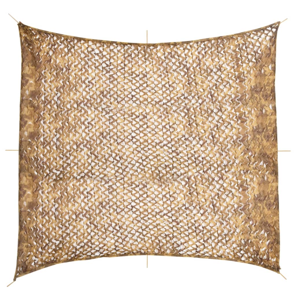 vidaXL Filet de camouflage avec sac de rangement 416x402 cm sable
