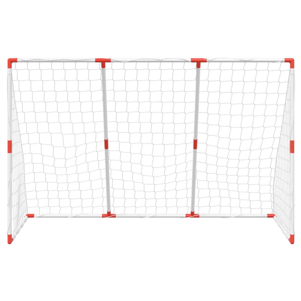 vidaXL But de football pour enfants avec ballons 2 en 1 blanc