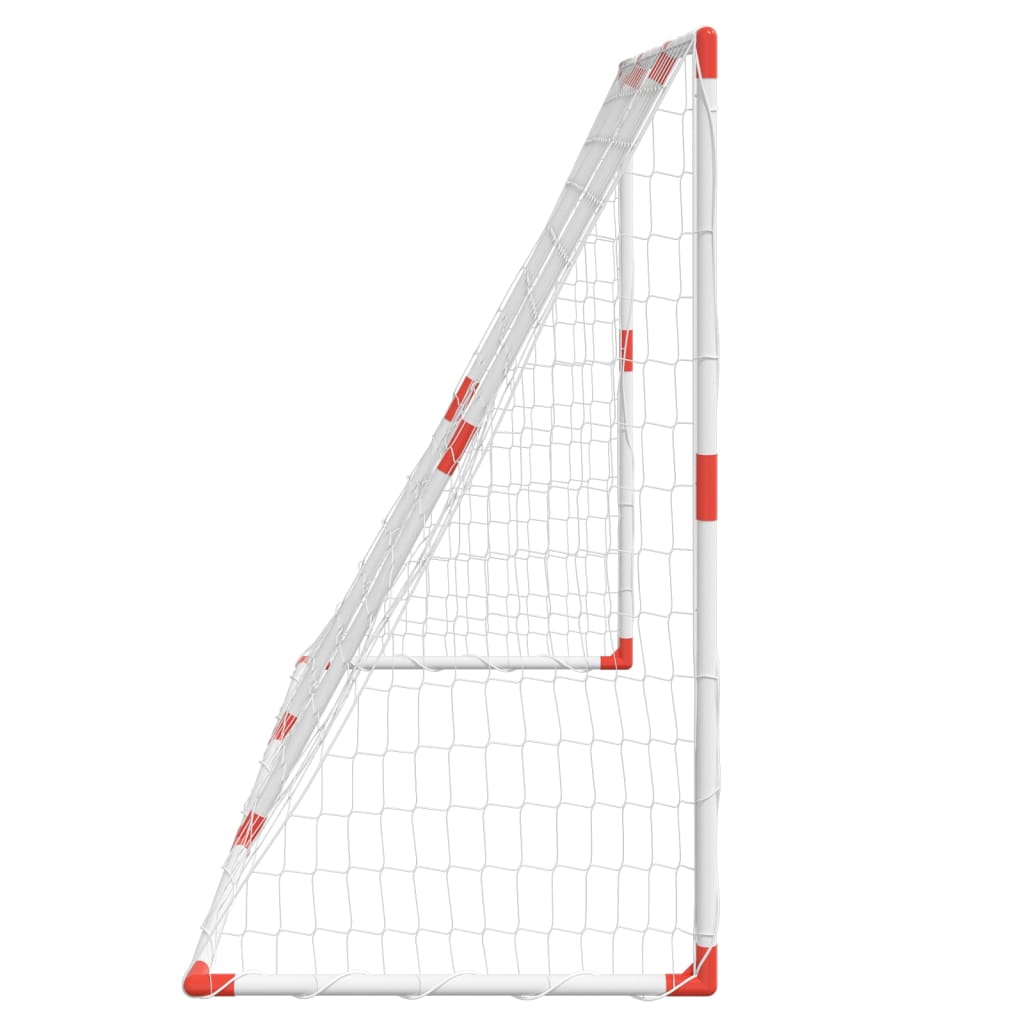 vidaXL But de football pour enfants avec ballons 2 en 1 blanc