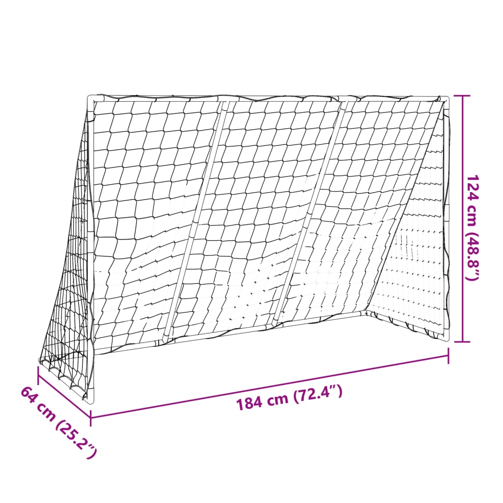 vidaXL But de football pour enfants avec ballons 2 en 1 blanc