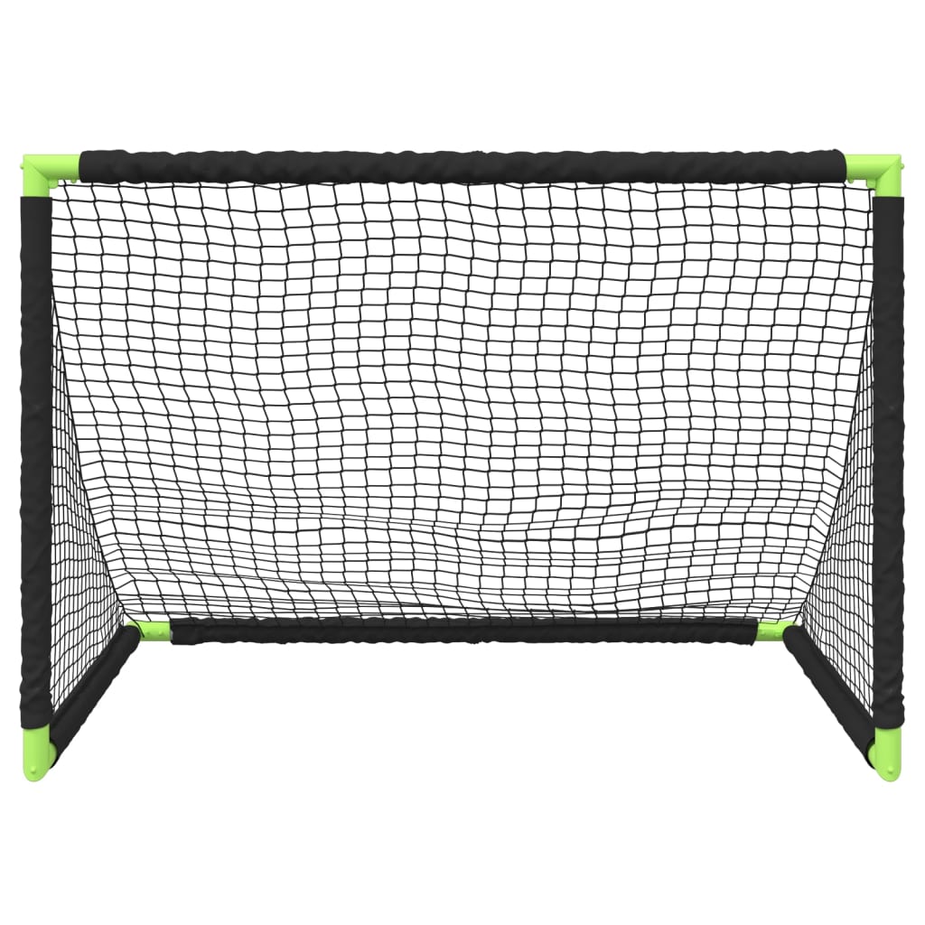 vidaXL But de football pour enfants pliable noir 90x64x64 cm