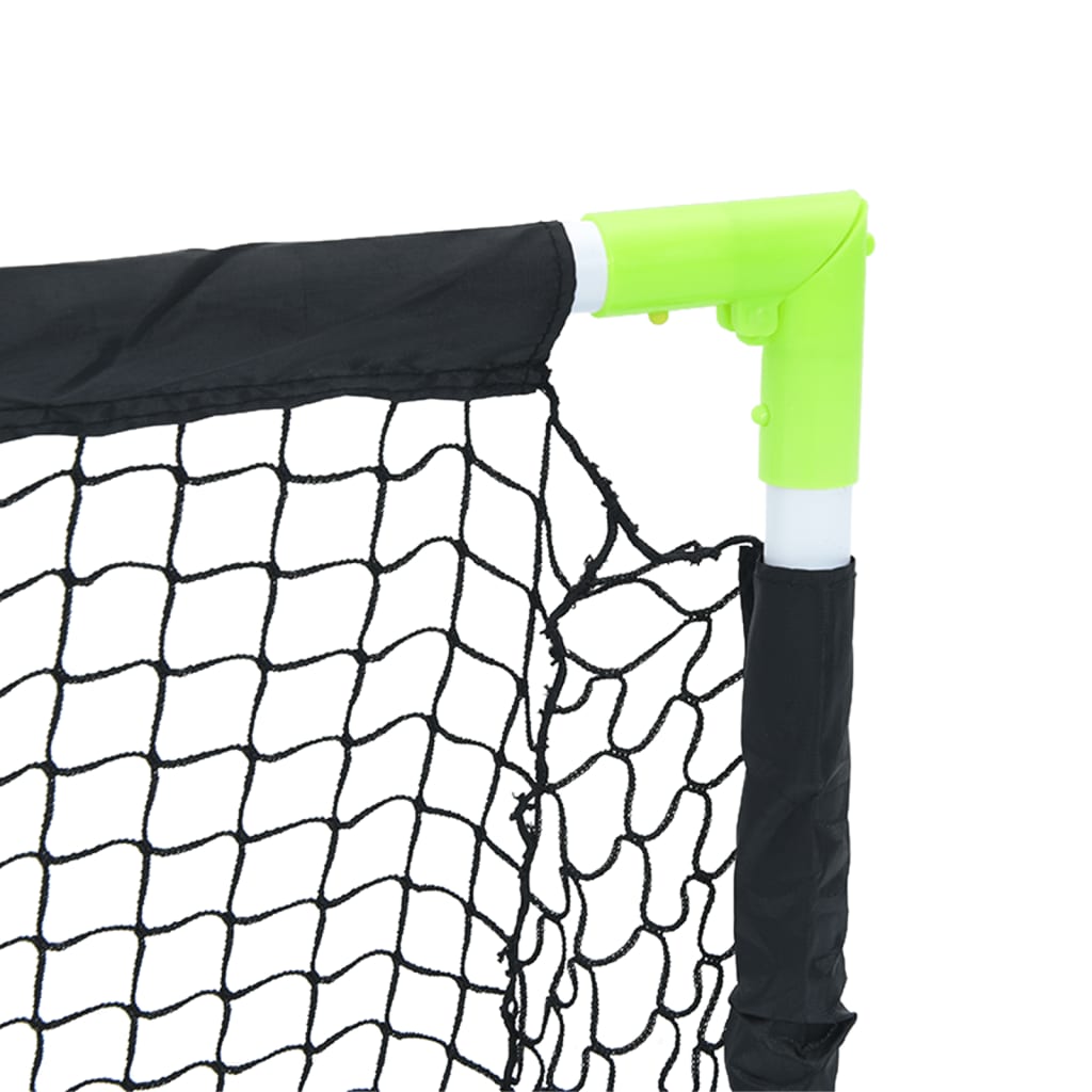 vidaXL But de football pour enfants pliable noir 90x64x64 cm