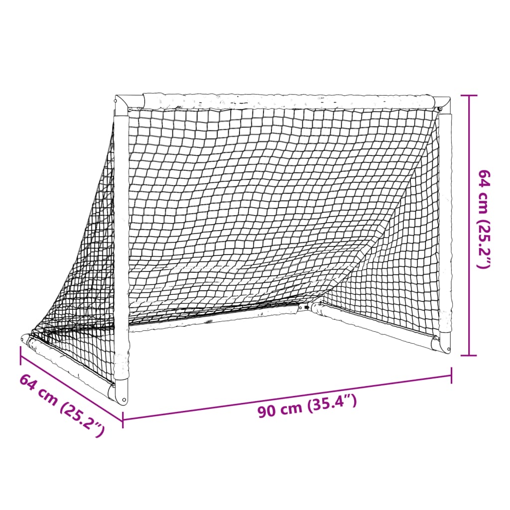 vidaXL But de football pour enfants pliable noir 90x64x64 cm