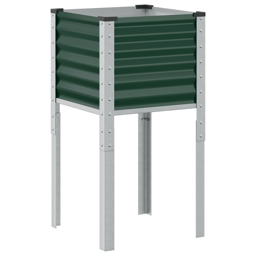 vidaXL Jardinière vert 45x45x88 cm acier
