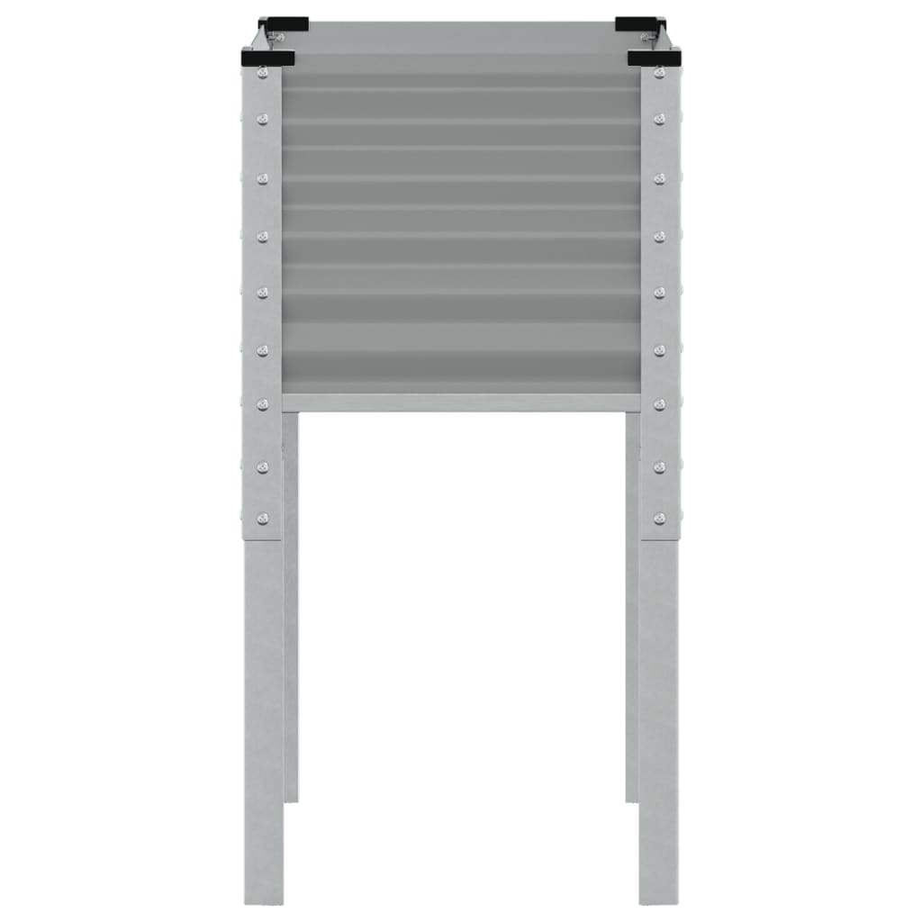 vidaXL Jardinière gris 45x45x88 cm acier
