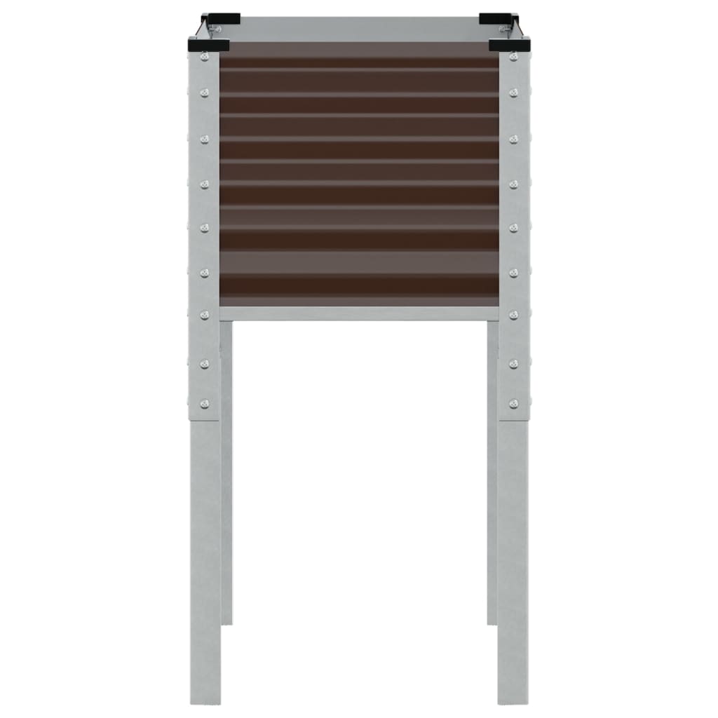 vidaXL Jardinière marron 45x45x88 cm acier