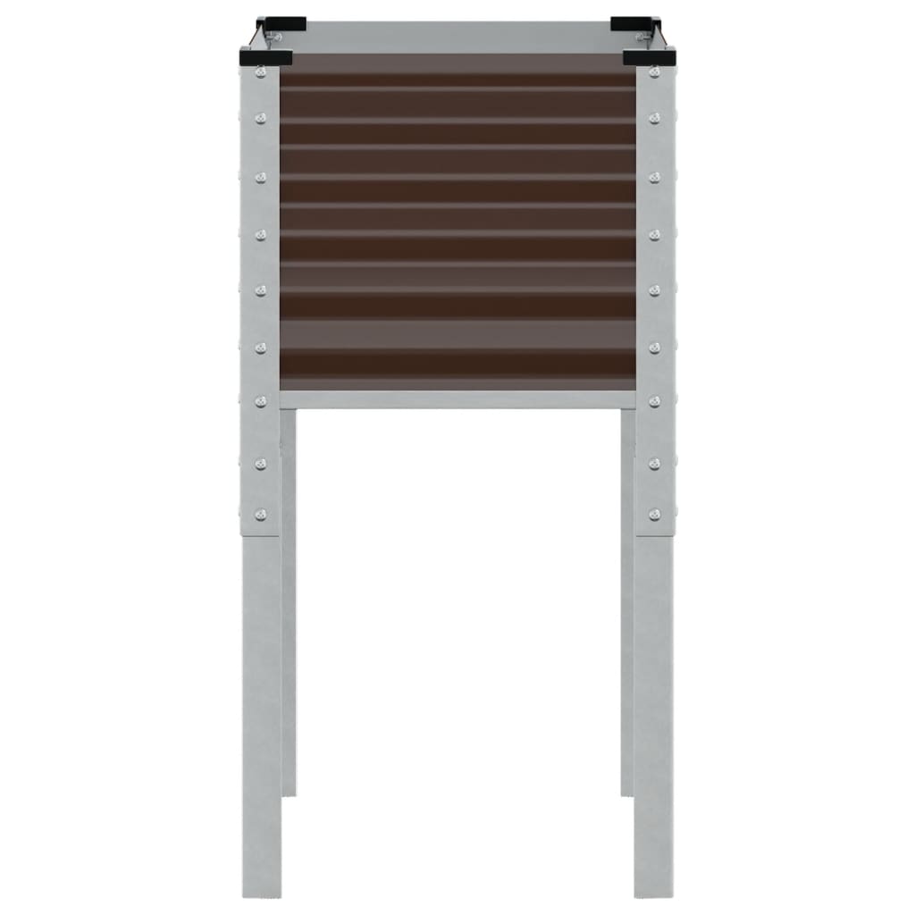 vidaXL Jardinière marron 45x45x88 cm acier