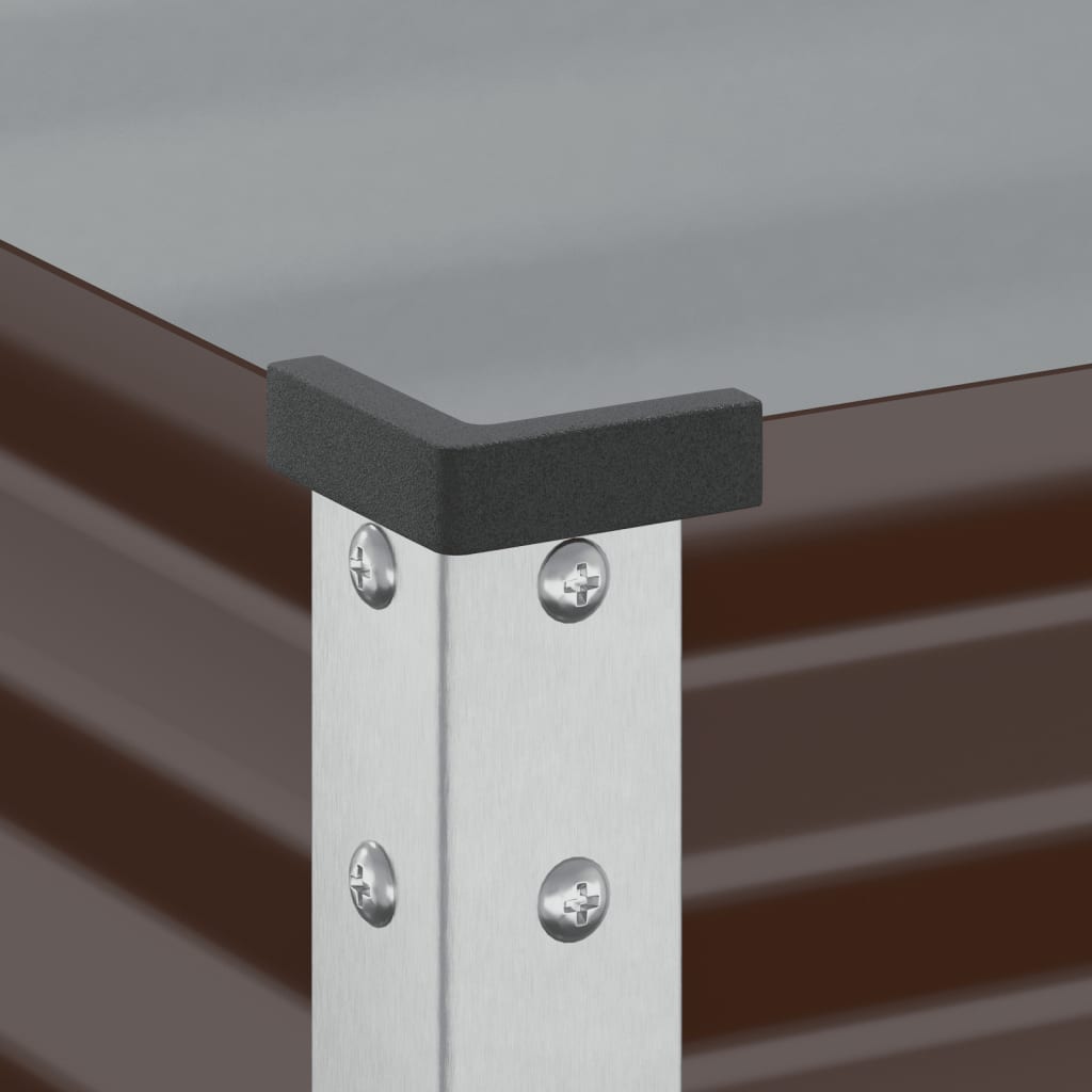 vidaXL Jardinière marron 45x45x88 cm acier