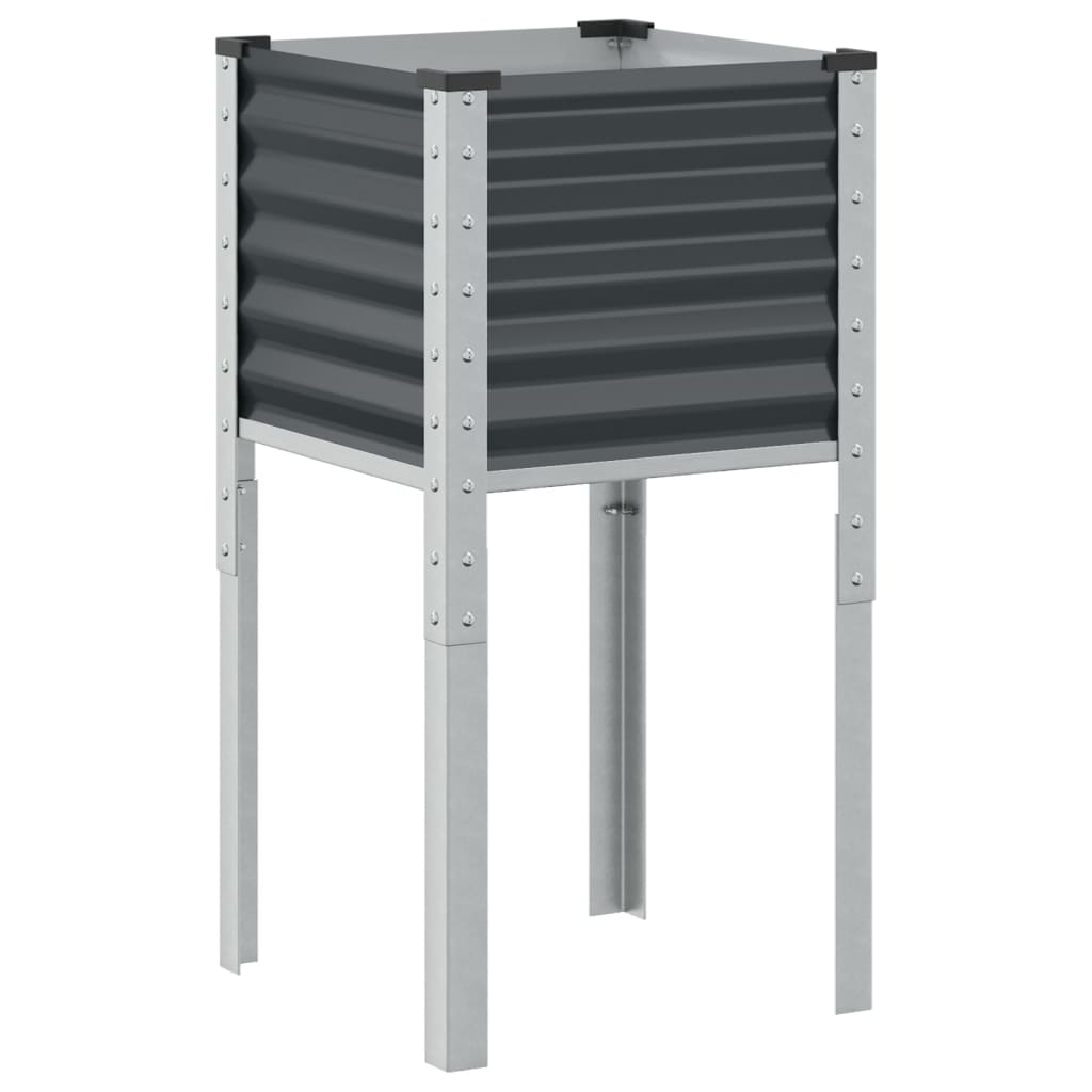 vidaXL Jardinière anthracite 45x45x88 cm acier